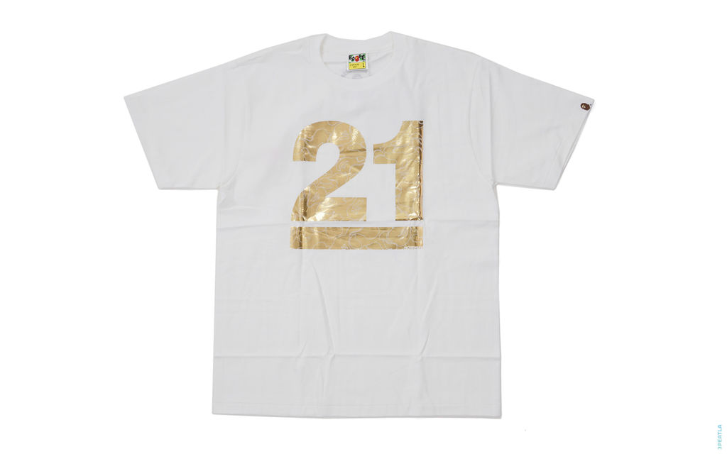 21st Anniversary Foil Tee white gold