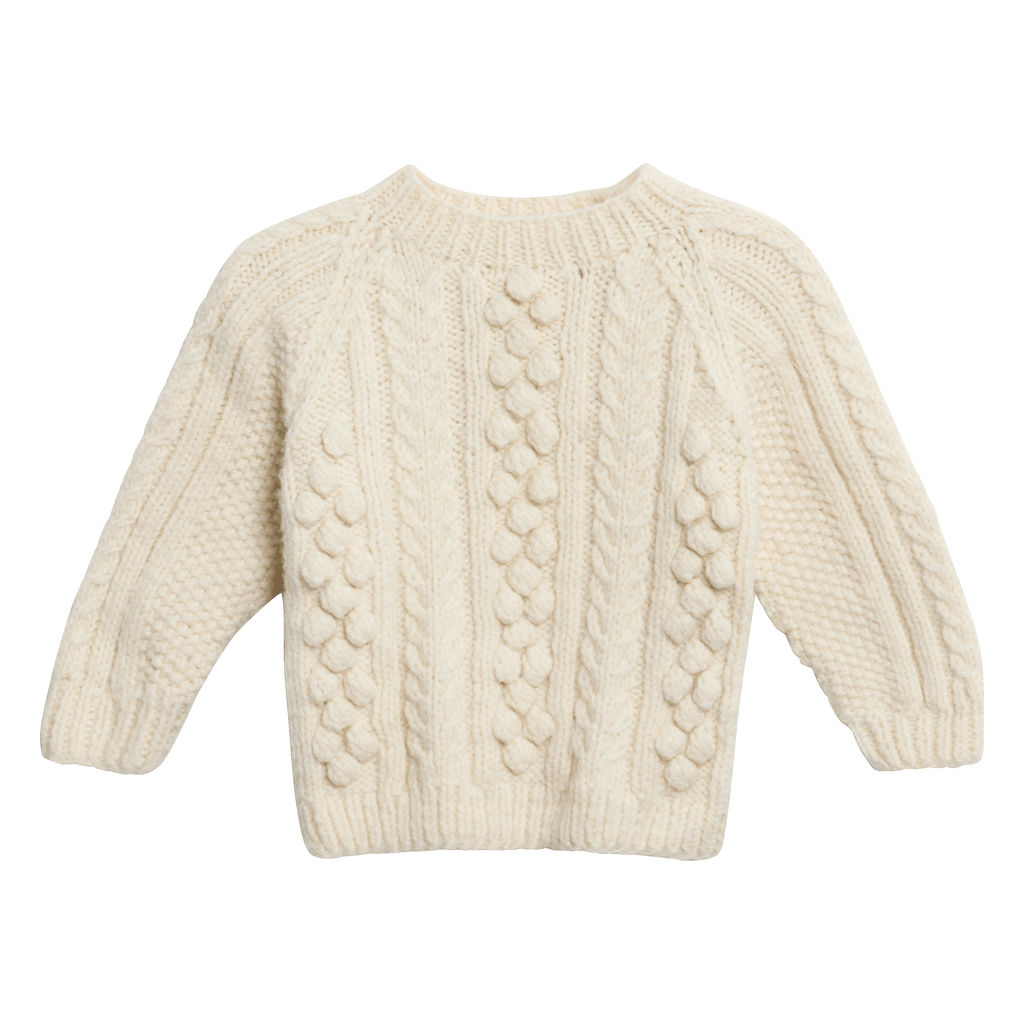 Vintage Crochet Sweater in Cream