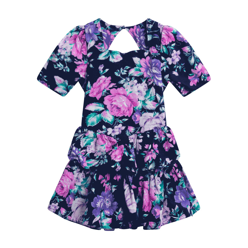 Eve Too Floral Dress Short Sleeve Tiered Ruffled Dress