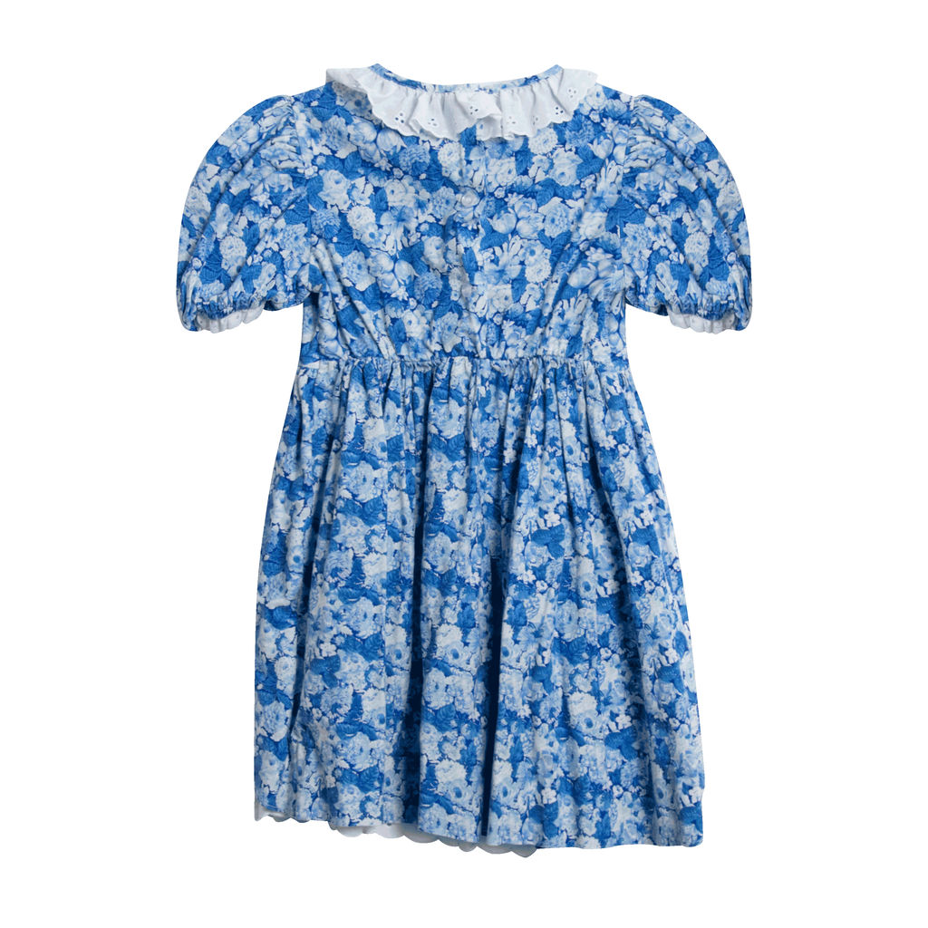 Vintage Winnie the Pooh Blue Floral Dress
