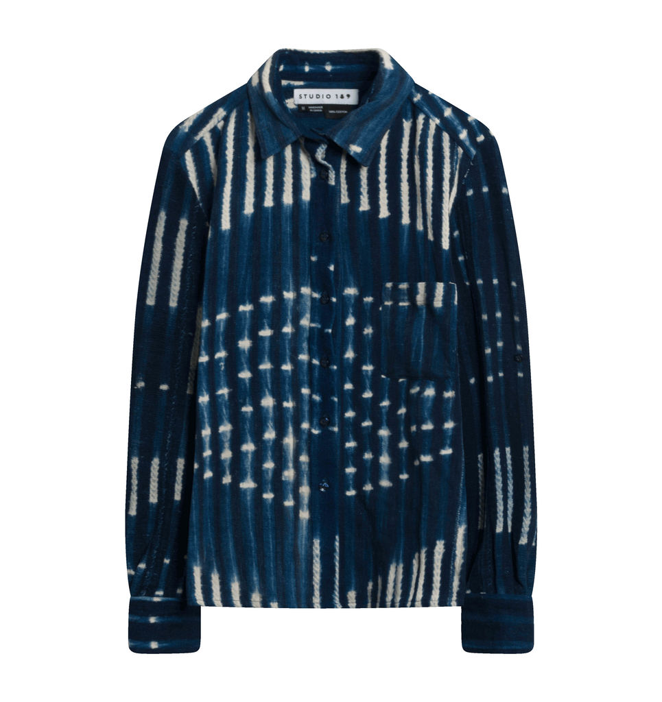 Studio 189 Indigo Button Down
