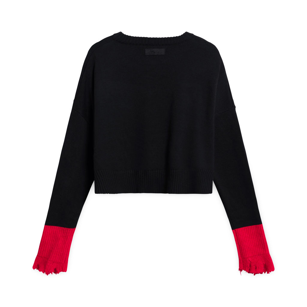 Vintage Diesel Knit Sweater with Text - Black