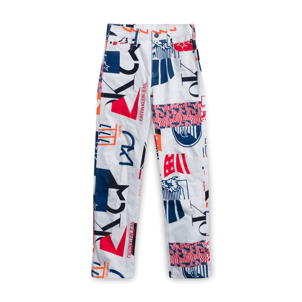 Calvin Klein Graphic White Denim Jeans