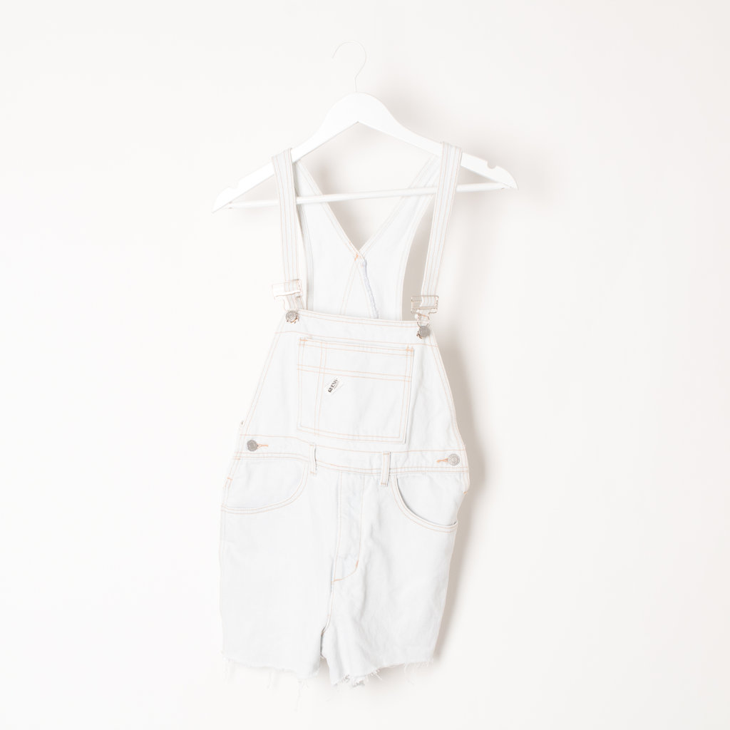 guess black and white overalls