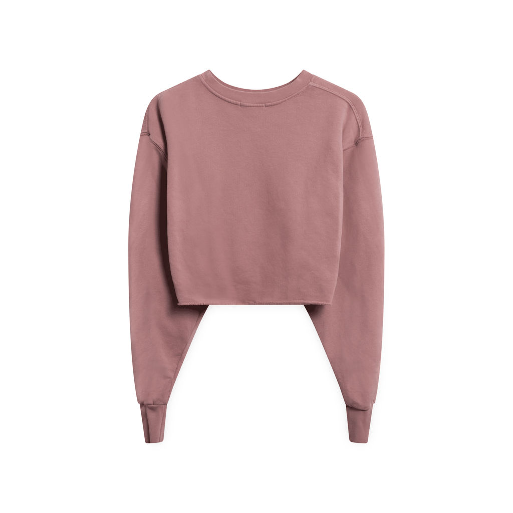Good American Cropped and Cool Sweatshirt - Pink