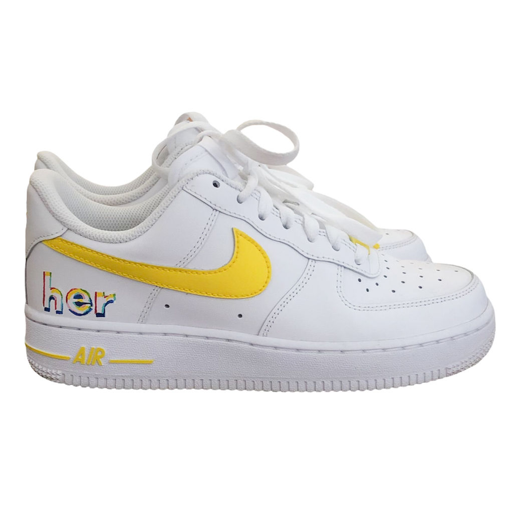 Custom AF1 Shoes - Yellow