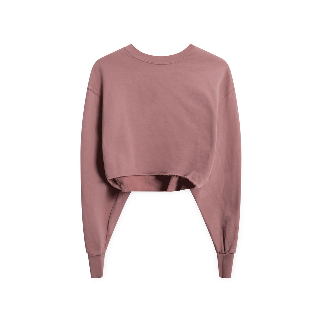 Good American Cropped and Cool Sweatshirt - Pink