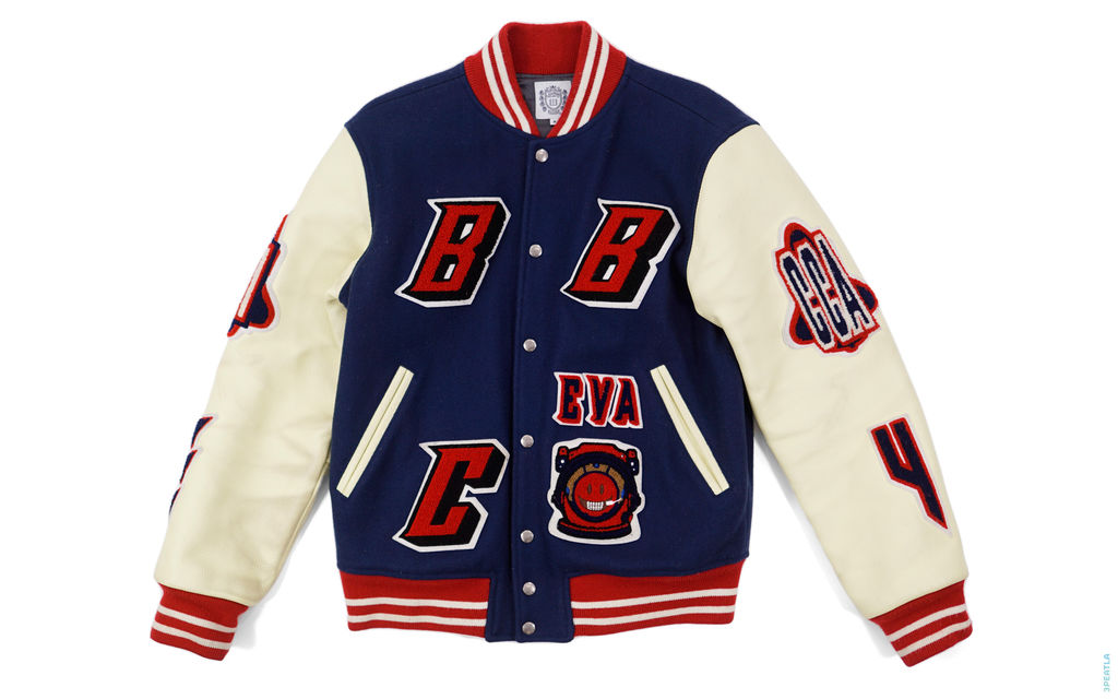 Space Cadet Leather Varsity Jacket