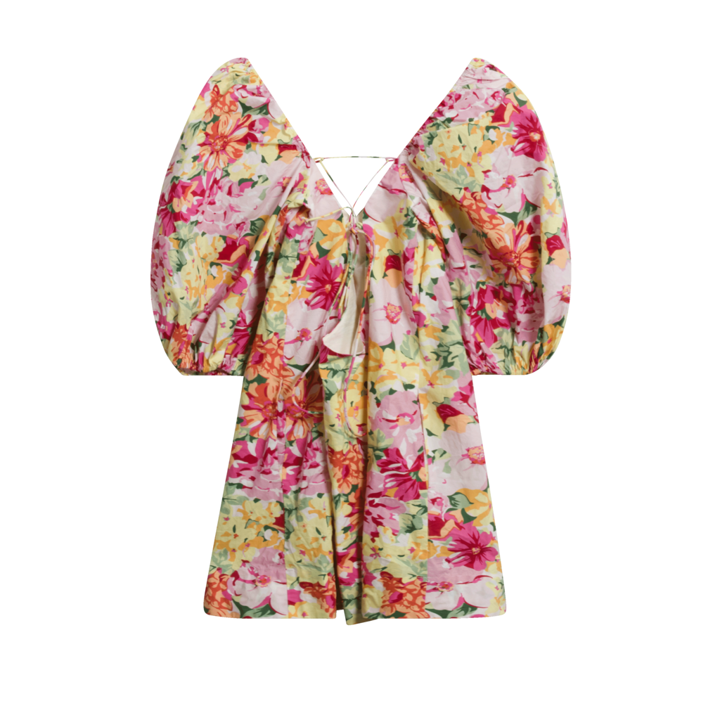 LPA Samantha Puff Sleeve Mini Dress